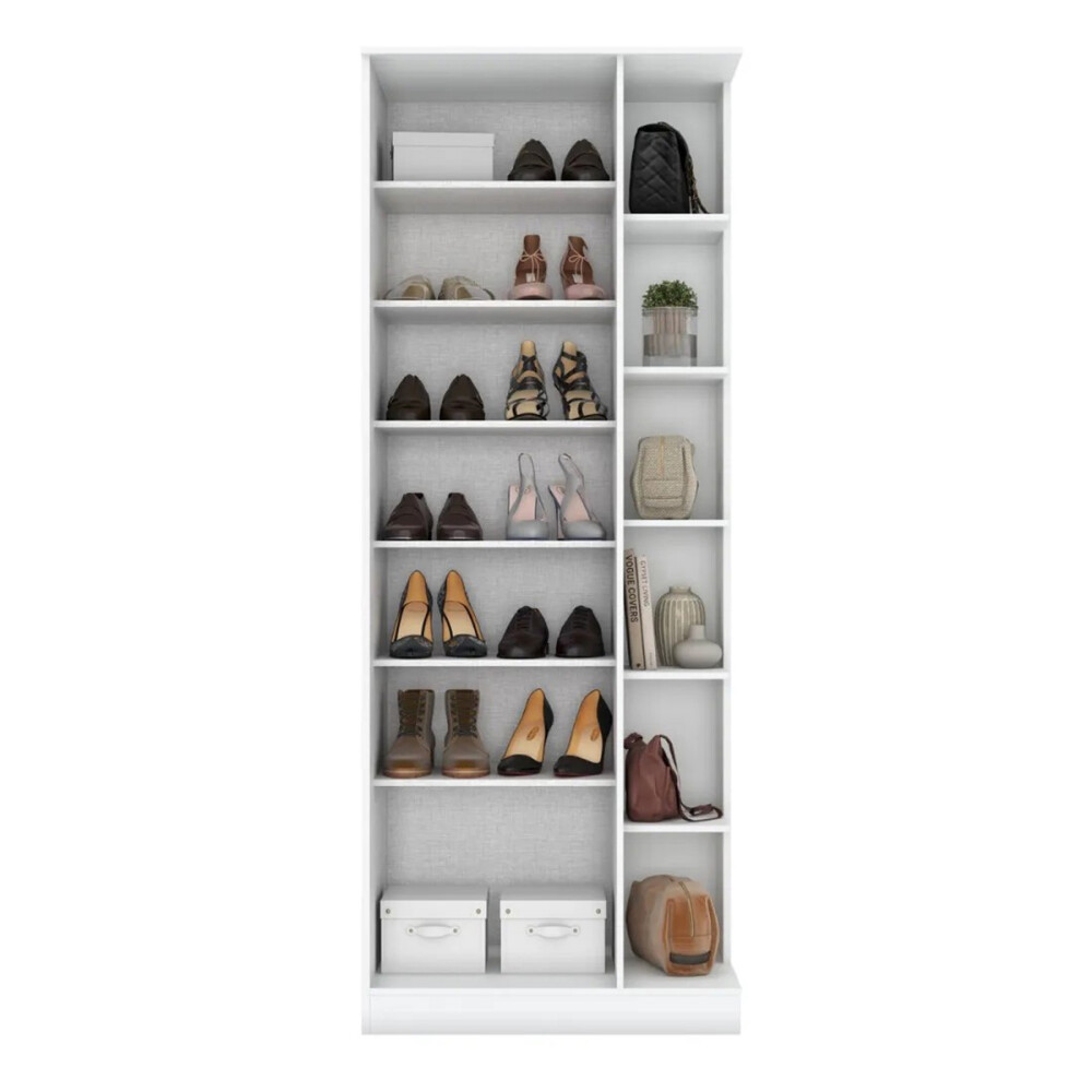 ROPERO 1 PUERTA GUARDARROPA ARMARIO PLACARD CLOSET CON ESPEJO Y ESTANTES BLANCO