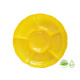 Bandeja Circular Biodegradable para Copetin x3 Un Amarillo