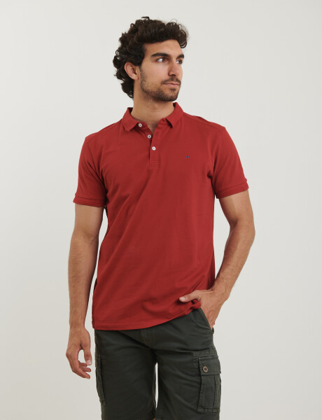 520678 REMERA HARRINGTON LABEL Ladrillo