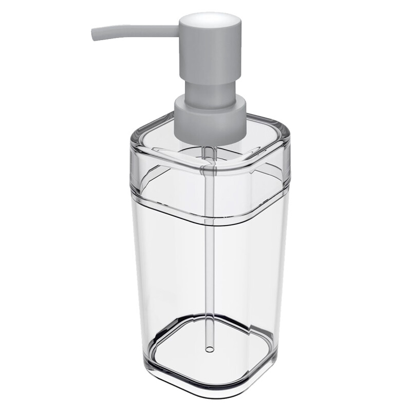 Dispensador jabón 290 ml plástico Splash TRANSPARENTE