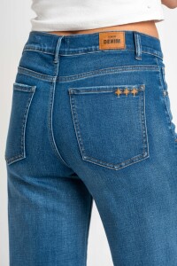 Jean Flared Wide Leg Denim