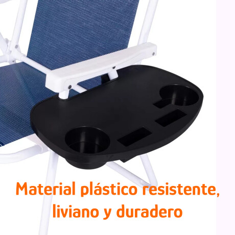 Set de Silla Playa Pleg Alum + Mesa Lateral Port Divisiones Azul Marino
