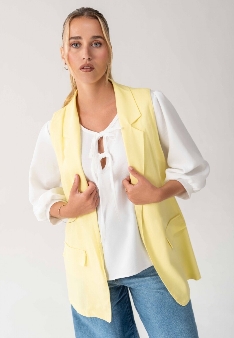 Chaleco de Lino eterna Amarillo