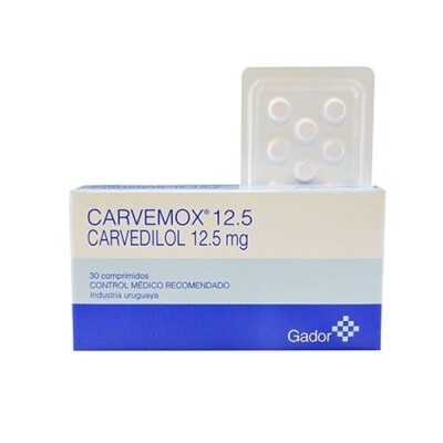 Carvemox 12.5 Mg. 30 Comp. Carvemox 12.5 Mg. 30 Comp.
