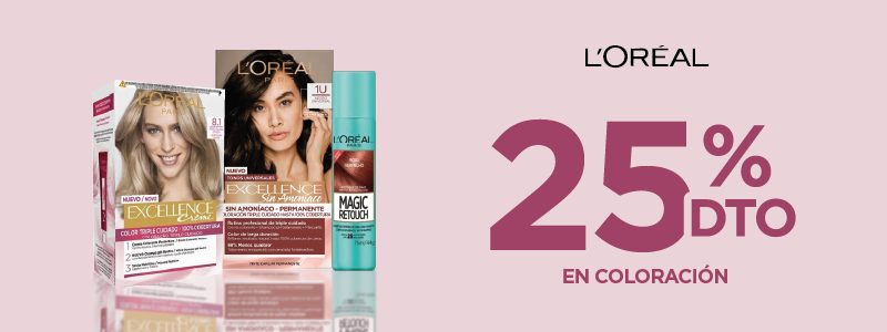 Coloración L'Oreal 25% off