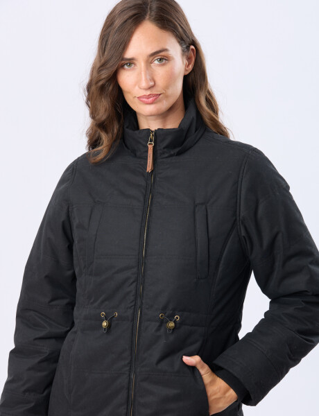 CAMPERA DE ABRIGO CON FORRO DE SHERPA Negro