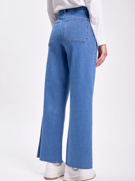 Pantalón jean ancho Azul Medio