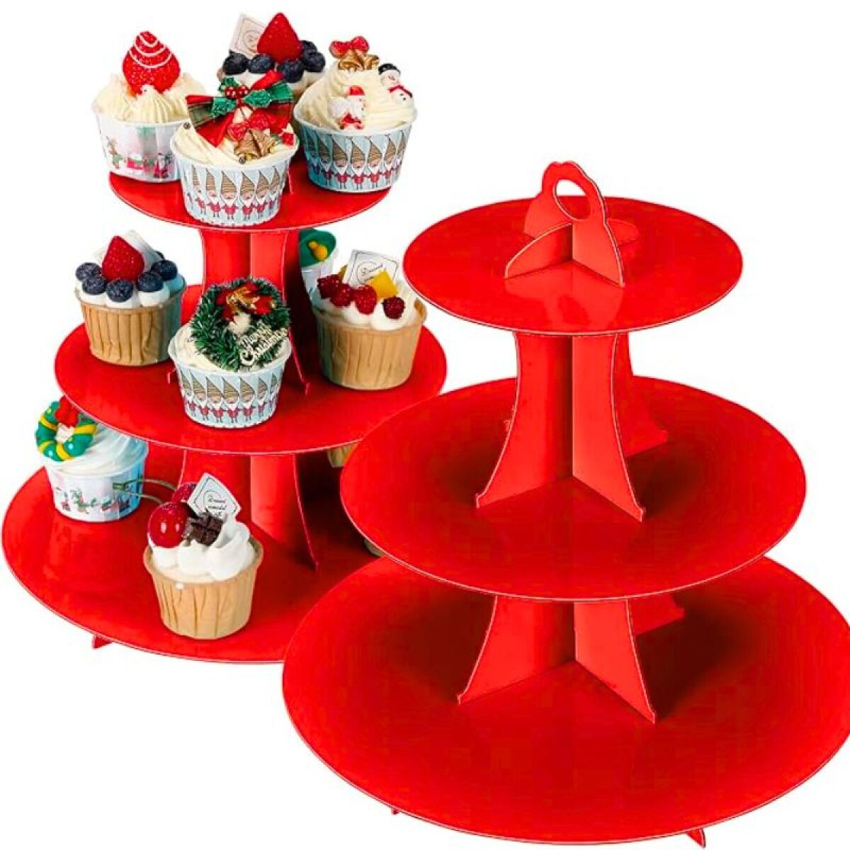 Soporte para Cupcake de Cartón - Rojo 