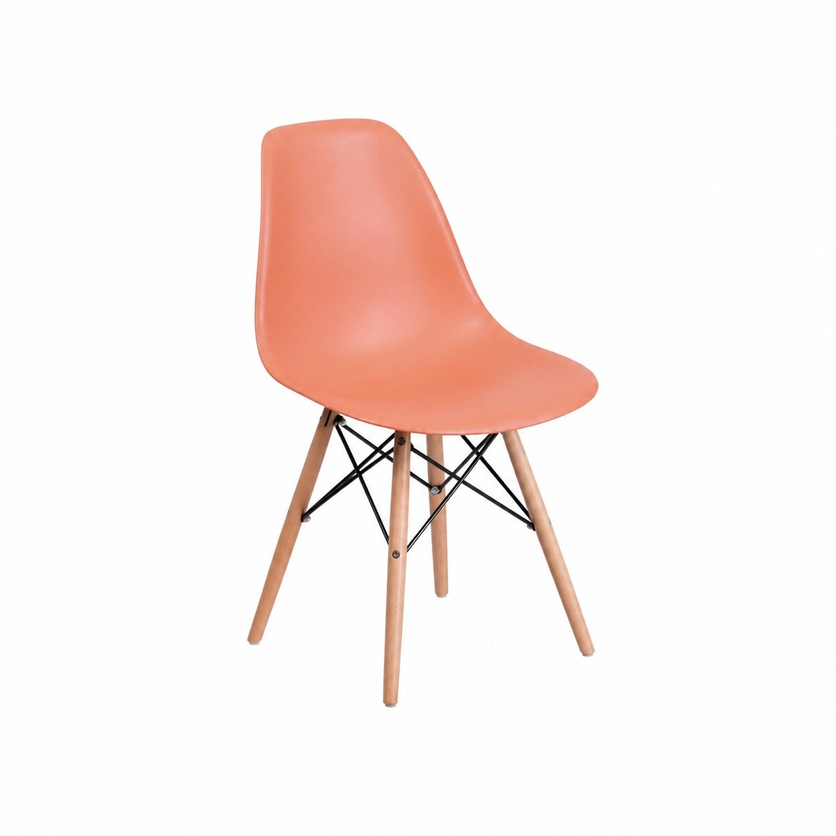 SILLA EAMES OR1102B DKR PP Y MADERA 120KG NARANJA 