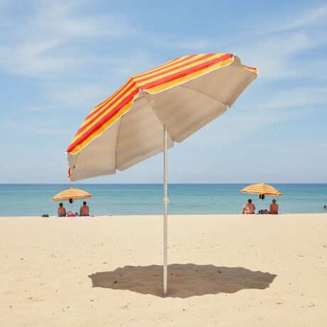 Sombrilla Playa MOR Bagum Summer Estampada 2M FPS100 C/Bolsa Rojo/amarillo