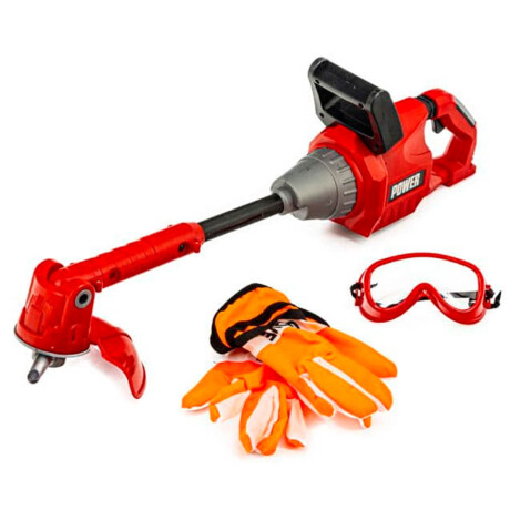 Máquina Cortadora Pasto Bordeadora Juguete Infantil C/accesorios Rojo