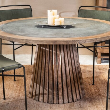 Mesa De Comedor Redonda Zinc 140 Cm U