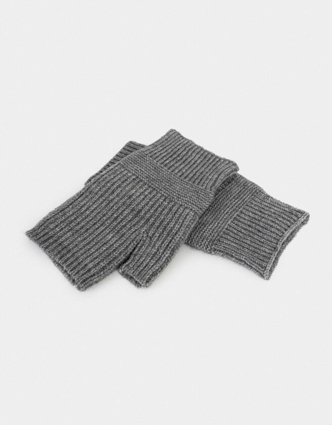Guantes Varios Guantes Tejidos Mitones - Gris Medio