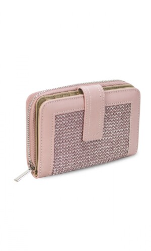 BILLETERA AGNES TEJIDO MAUVE