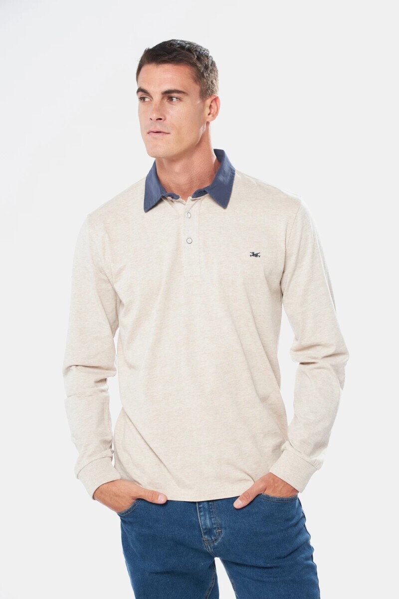 Remera Hombre M/Larga Polo Jersey Lisa Legacy - Beige 