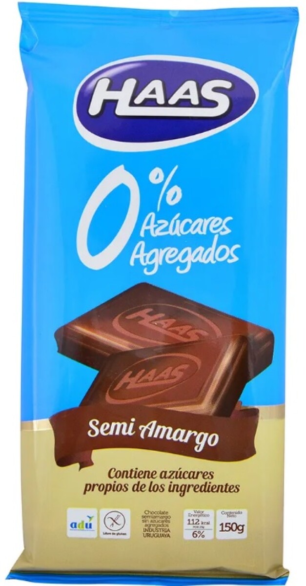 Tableta de chocolate semi amargo 0% azucar 70g HASS 