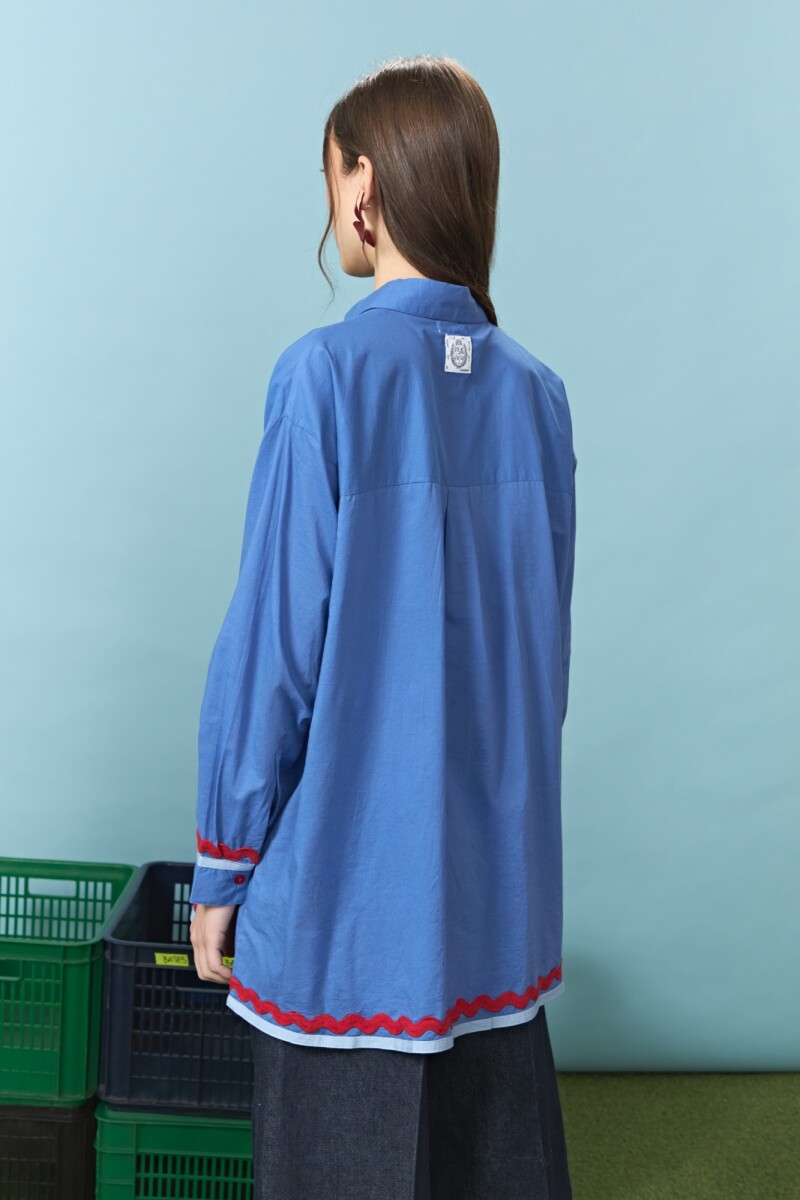 PREVENTA Camisa wavy yorugua azul