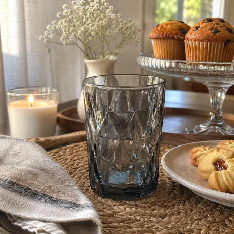 Vaso de Vidrio Alto Diseño Diamante Set 6 Unidades Vaso de Vidrio Alto Diseño Diamante Set 6 Unidades