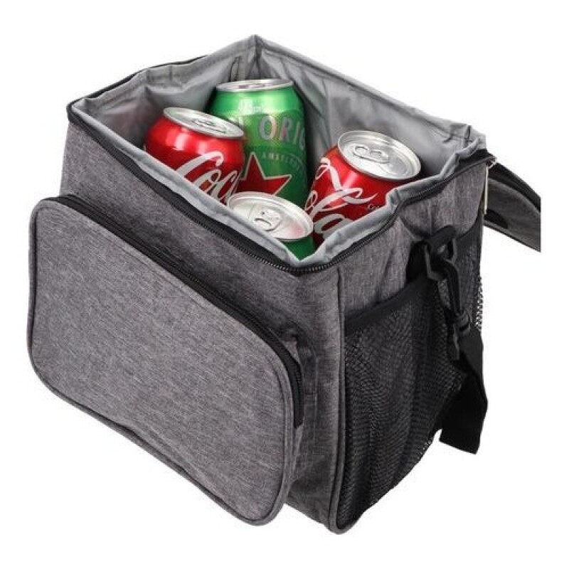 Bolso lunchera conservador de alimentos Arye 10 Litros Gris/Negro