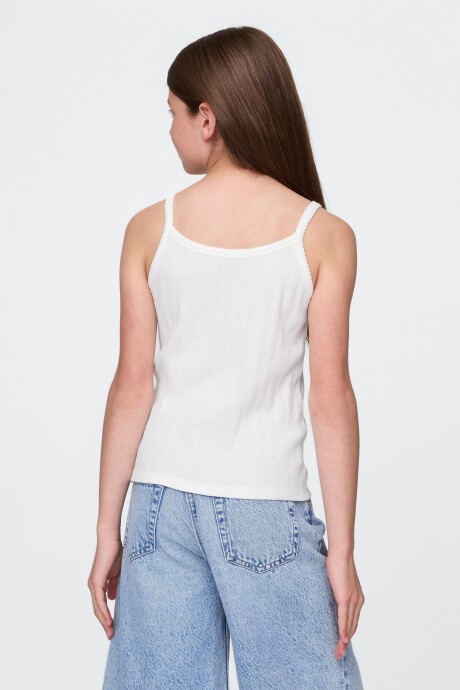 Musculosa Pointelle Niña New Off White V2