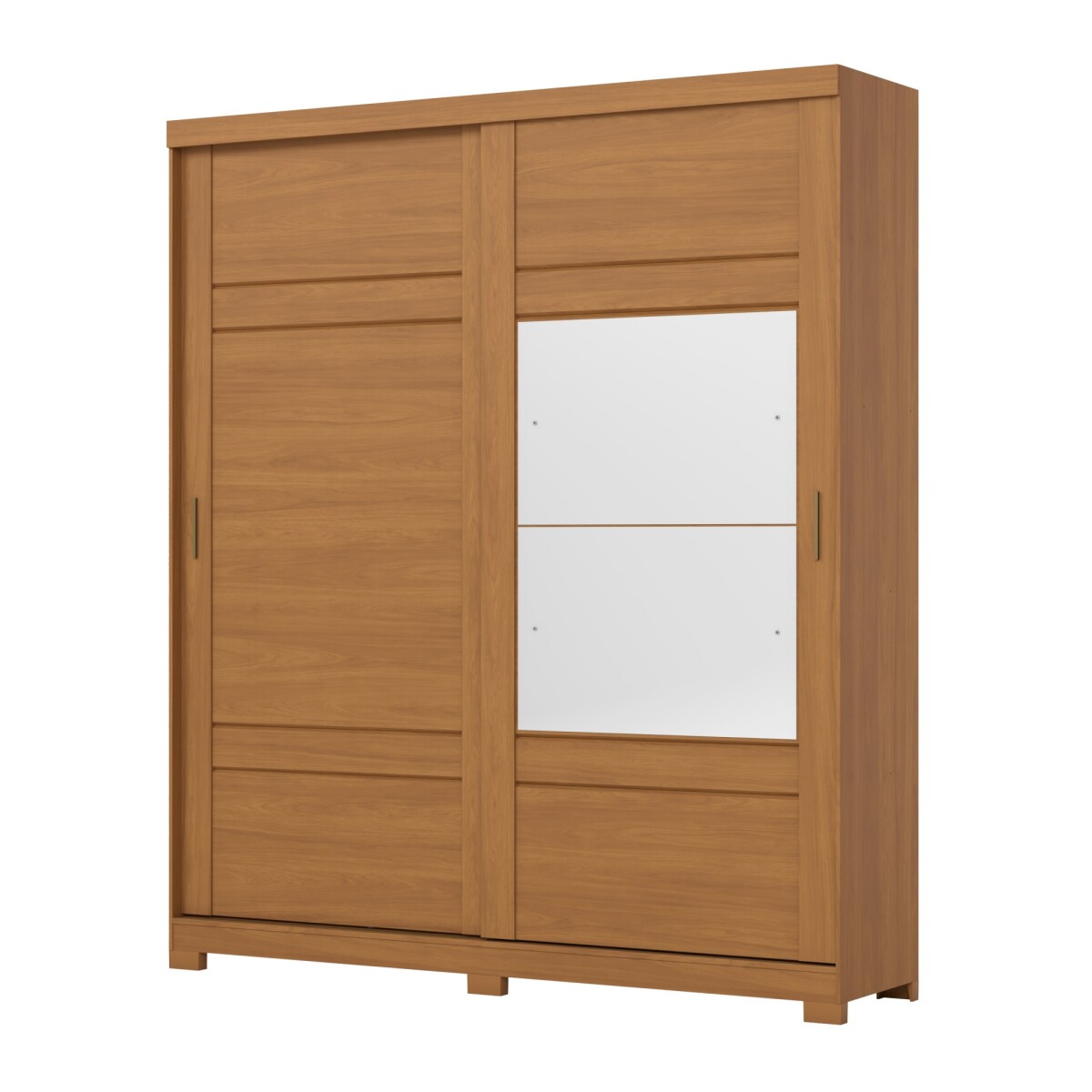 ROPERO VERGGO 2 PUERTAS 3 CAJONES INTERNOS CON ESPEJOS GUARDARROPA CLOSET ARMARIO - COLOR MADERA 