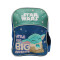 Mochila Infantil Disney Star Wars Yoda Azul - Verde Agua - Gris