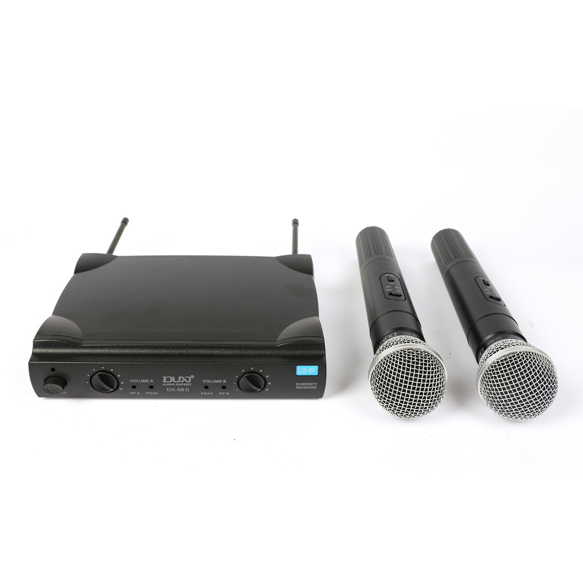 Set microfono Inalambrico DX-58II doble de mano UHF 2 unidades 