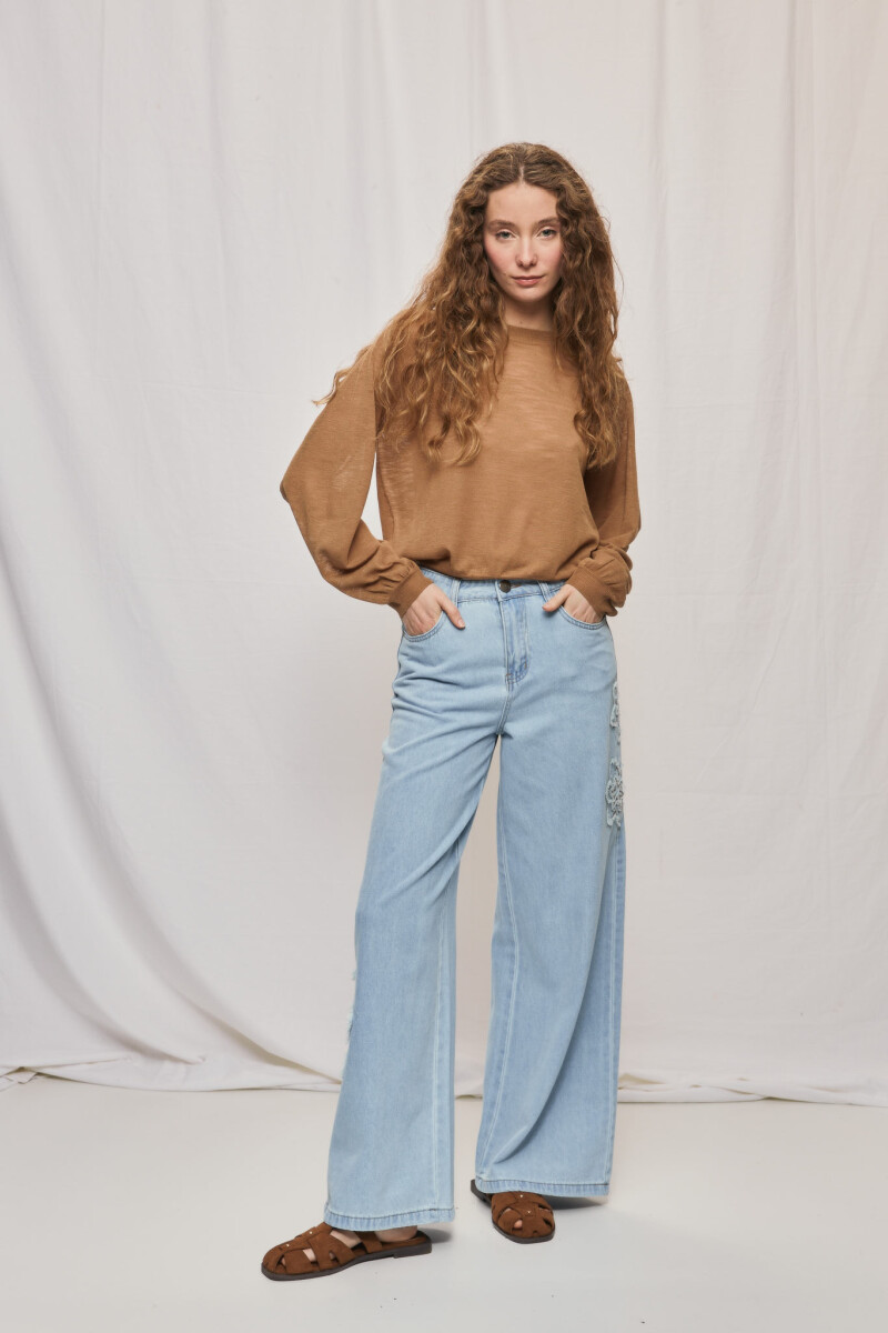 PANTALÓN FLORALA Celeste