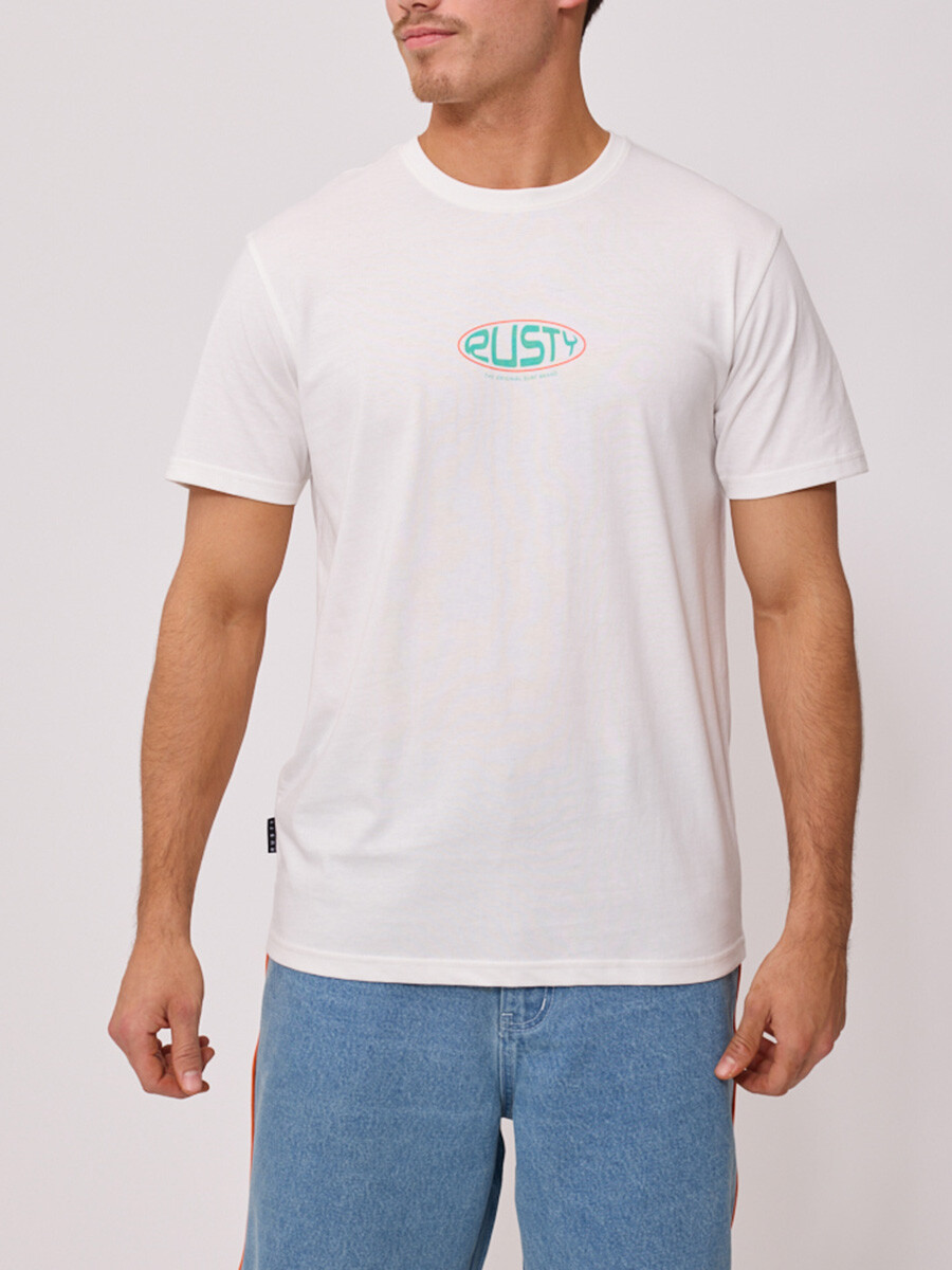 T-SHIRT NAREN RUSTY - Blanco 