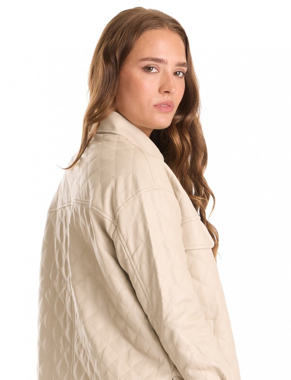 Chaqueta Eco Cuero BEIGE