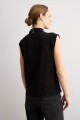 Blusa lurex con tablas negro