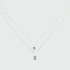 Cadena bicolor de MOON en plata 925 con piedras semipreciosas Cadena bicolor de MOON en plata 925 con piedras semipreciosas