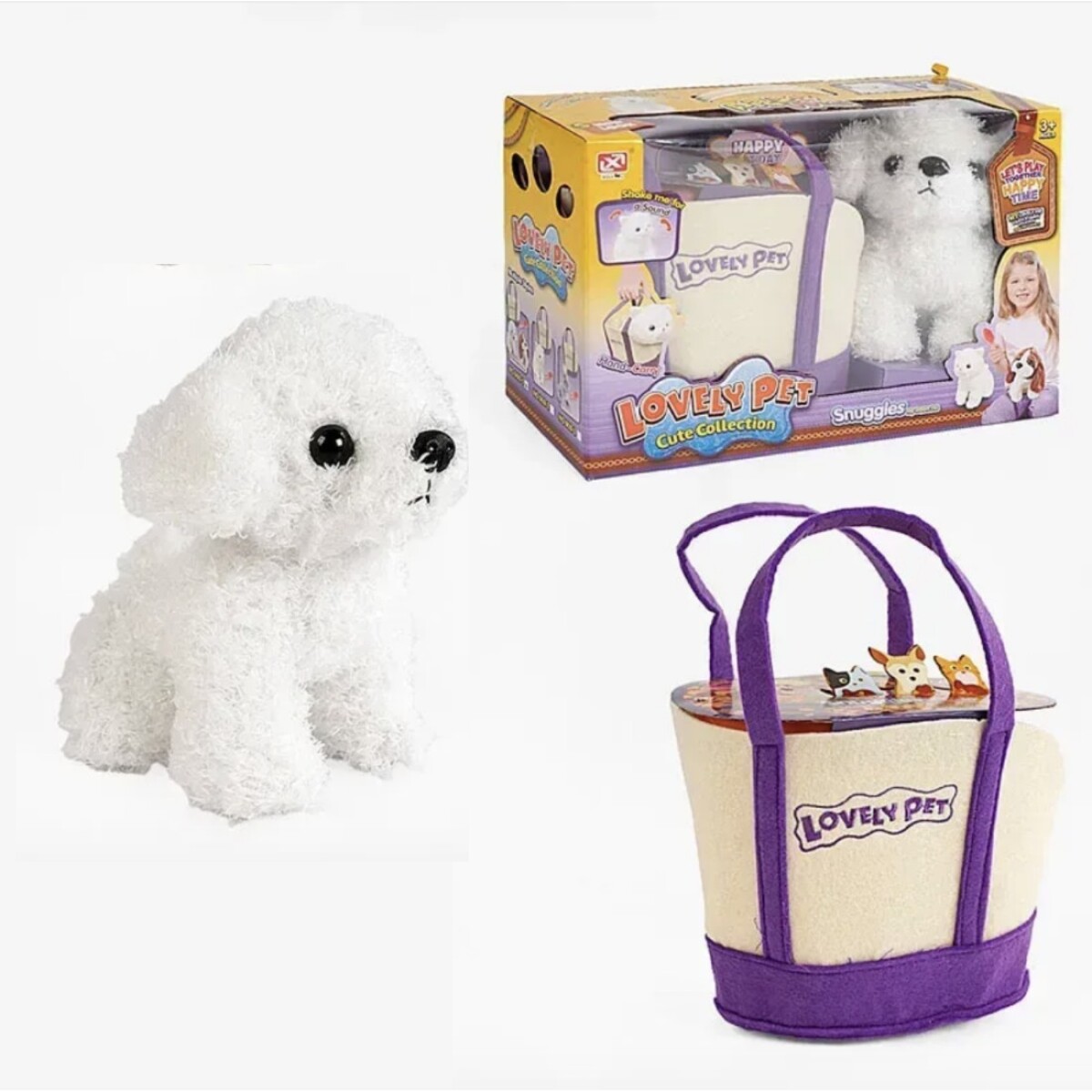 Set mascota de peluche con bolso de paseo - toy 9091 