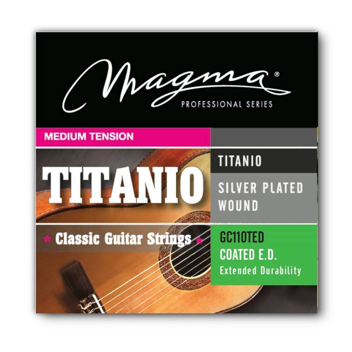 Cuerdas Guitarra Clásica Magma Coated MT Titanium GC110TED 