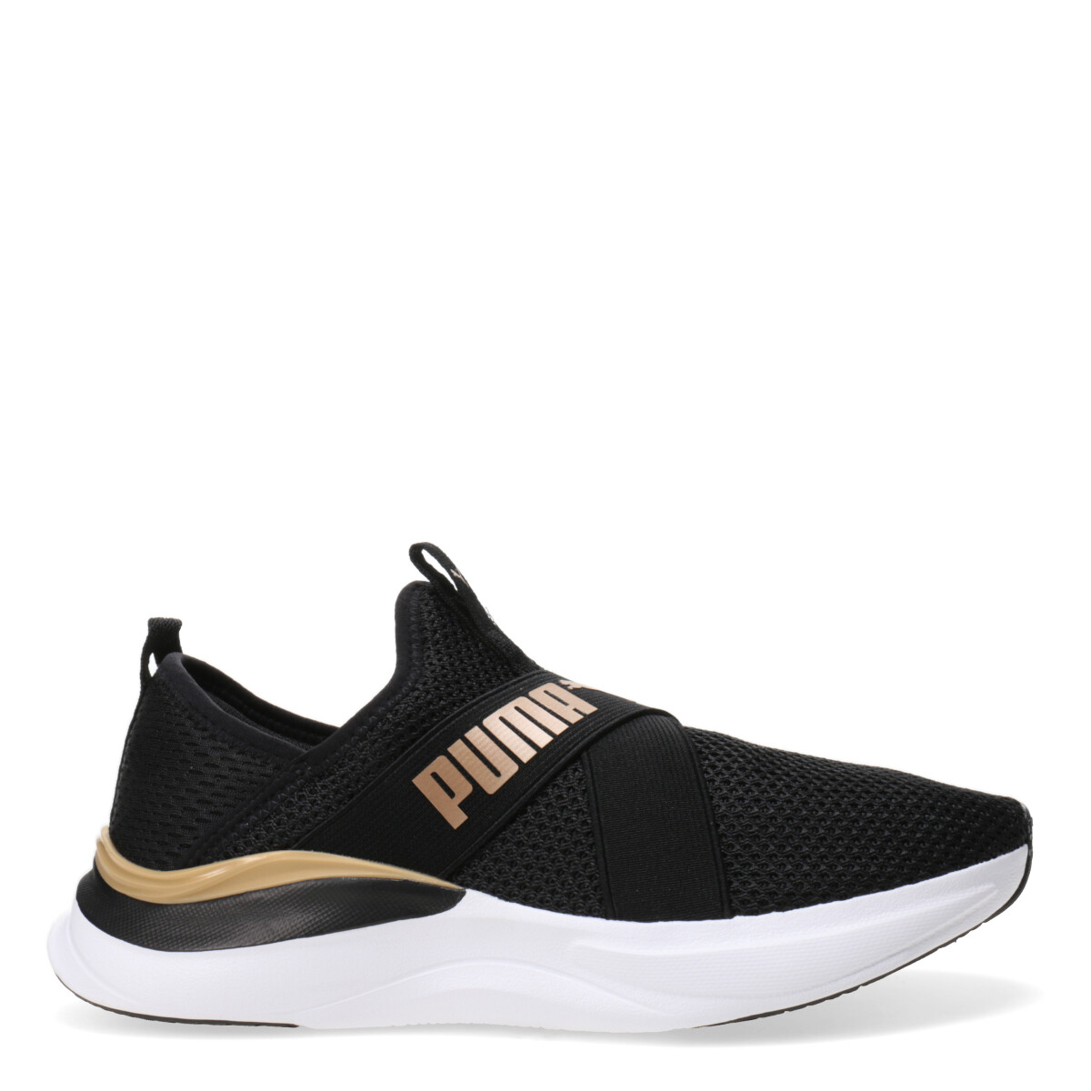 Championes de Mujer Puma Softride Harmony Slip Puma - Negro - Dorado 