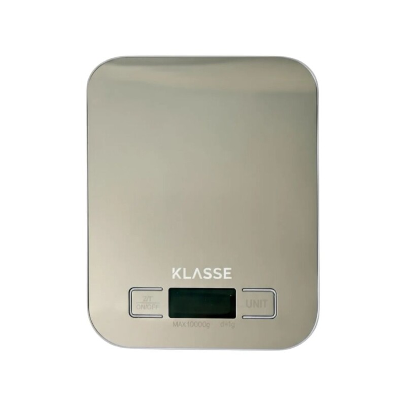 Balanza de cocina digital Klasse | Soporta hasta 10kg | Acero Inoxidable Balanza de cocina digital Klasse | Soporta hasta 10kg | Acero Inoxidable