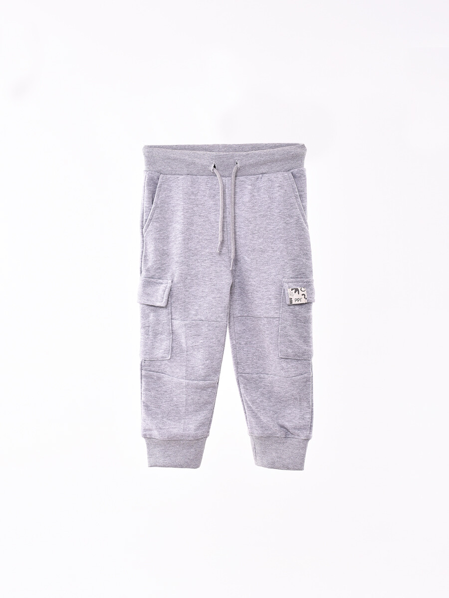 PANTALON POL - GRIS MELANGE M 