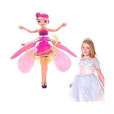 HADA PRINCESA VOLADORA DE JUGUETE CON SENSOR AUTOMÁTICO AZUL