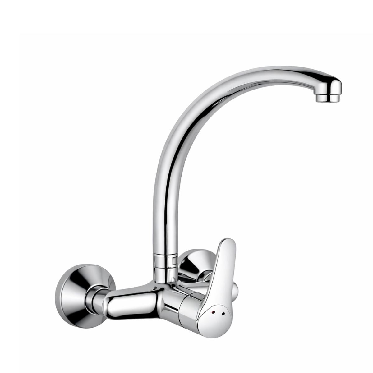 Grifería De Cocina Monocomando De Pared Golf Cromado 