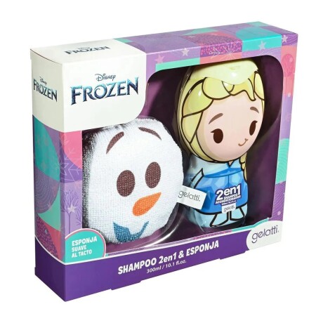 Set de Baño Frozen Shampoo 2 en 1 Elsa + Esponja de Baño 001