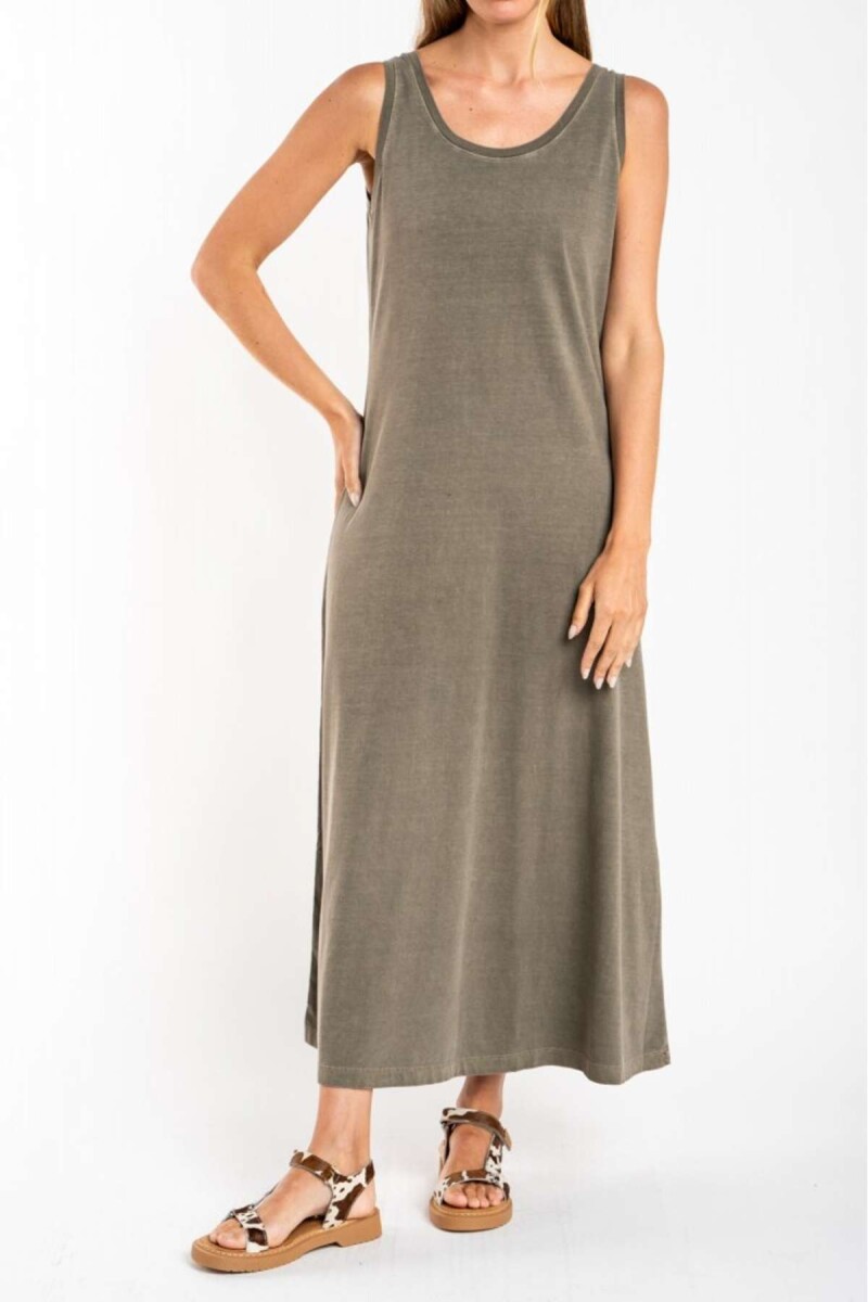 Vestido Algodon Lavado - Safari 