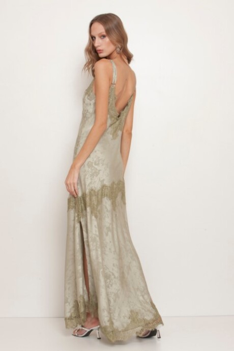 Vestido Lencero Jacinta Verde Oliva