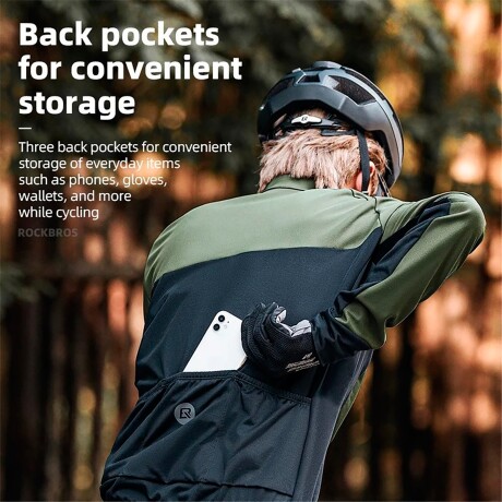 Campera Térmica Rockbros a Prueba de Viento Hombre Xl 001