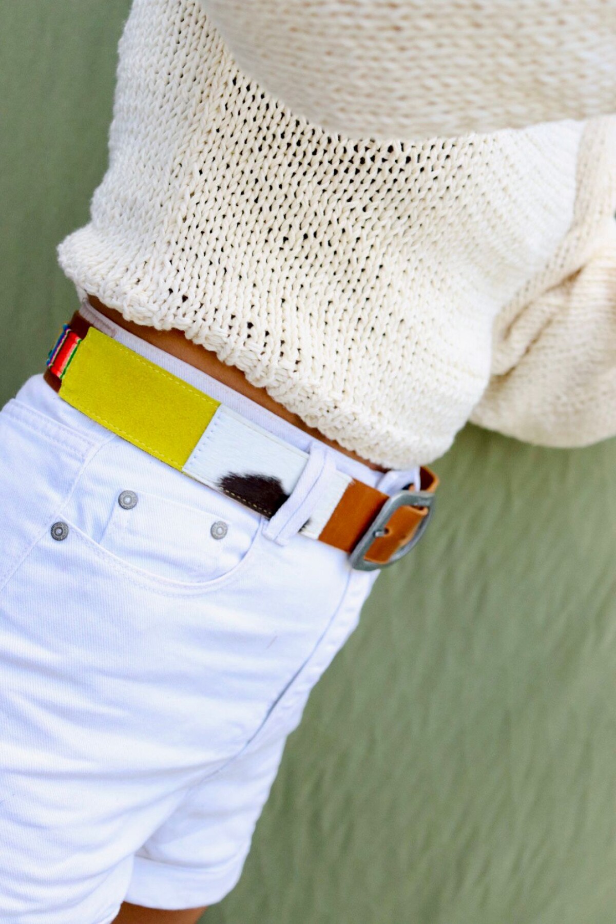 Handcrafted Belt Pistacho