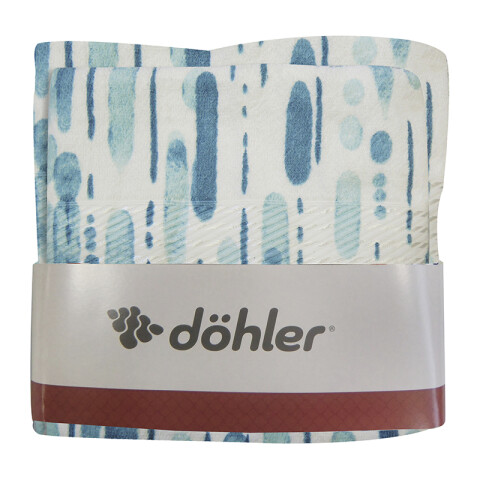 Pack X 2 Toallas Prisma Dohler Estampadas 100% Algodón ACQUA VIOLET