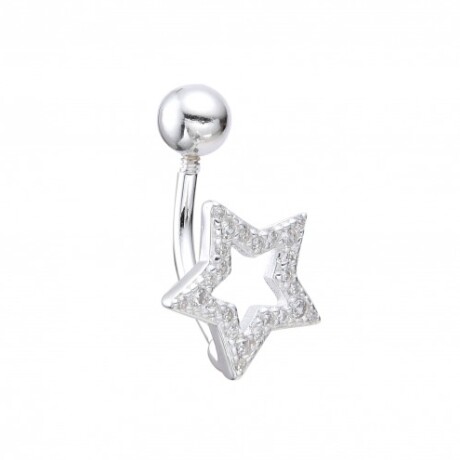 Piercing de plata 925 con circonias, ESTRELLA. Piercing de plata 925 con circonias, ESTRELLA.