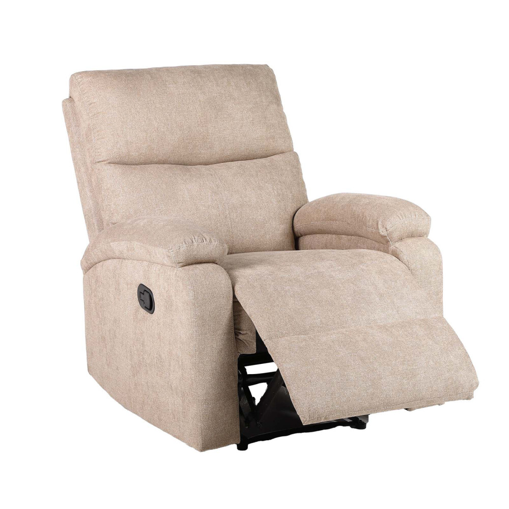 RECLINER MANUAL 1 CUERPO TELA NATURAL-BEIGE NASSU BEIGE