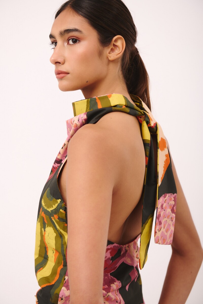 TOP HALTER PRINT Multifruit