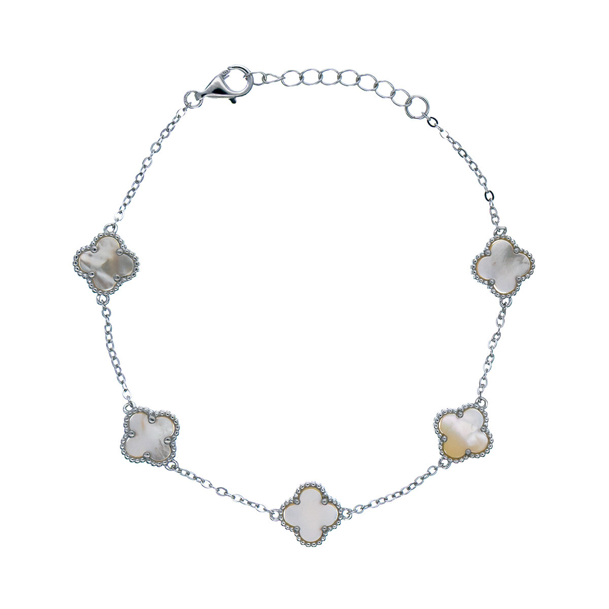 Pulsera de plata 925 y Nácar FLOR 