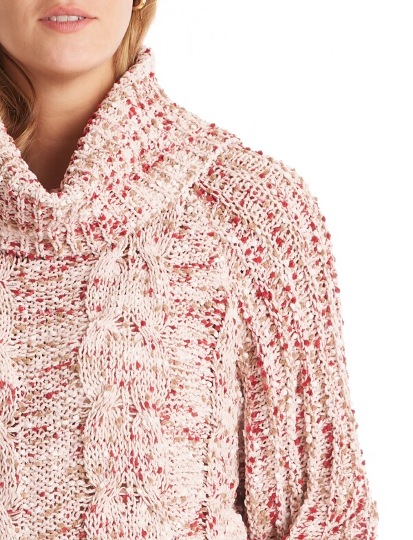 Buzo Cuello Volcado ROSA/MULTI